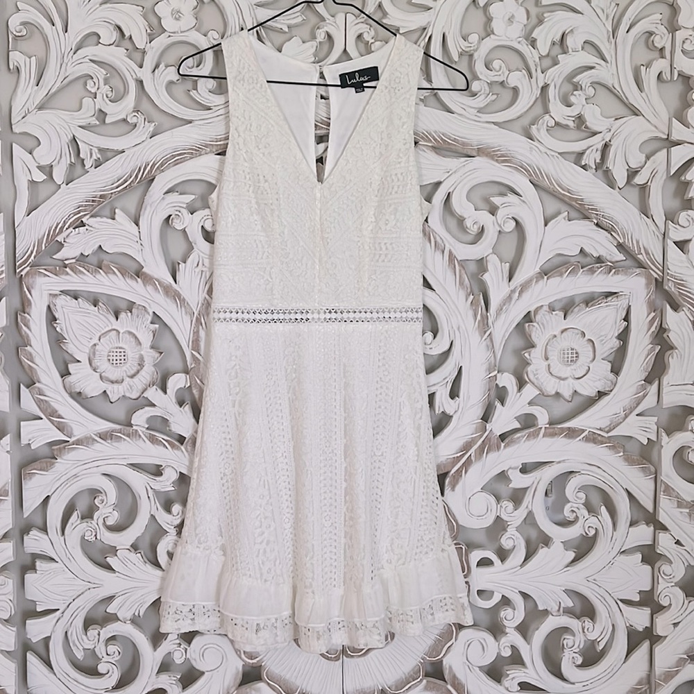 Lulu’s White Lace Sundress
